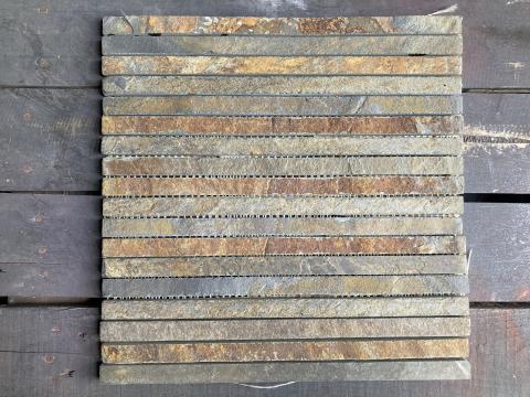 天然石材銹色長條馬賽克